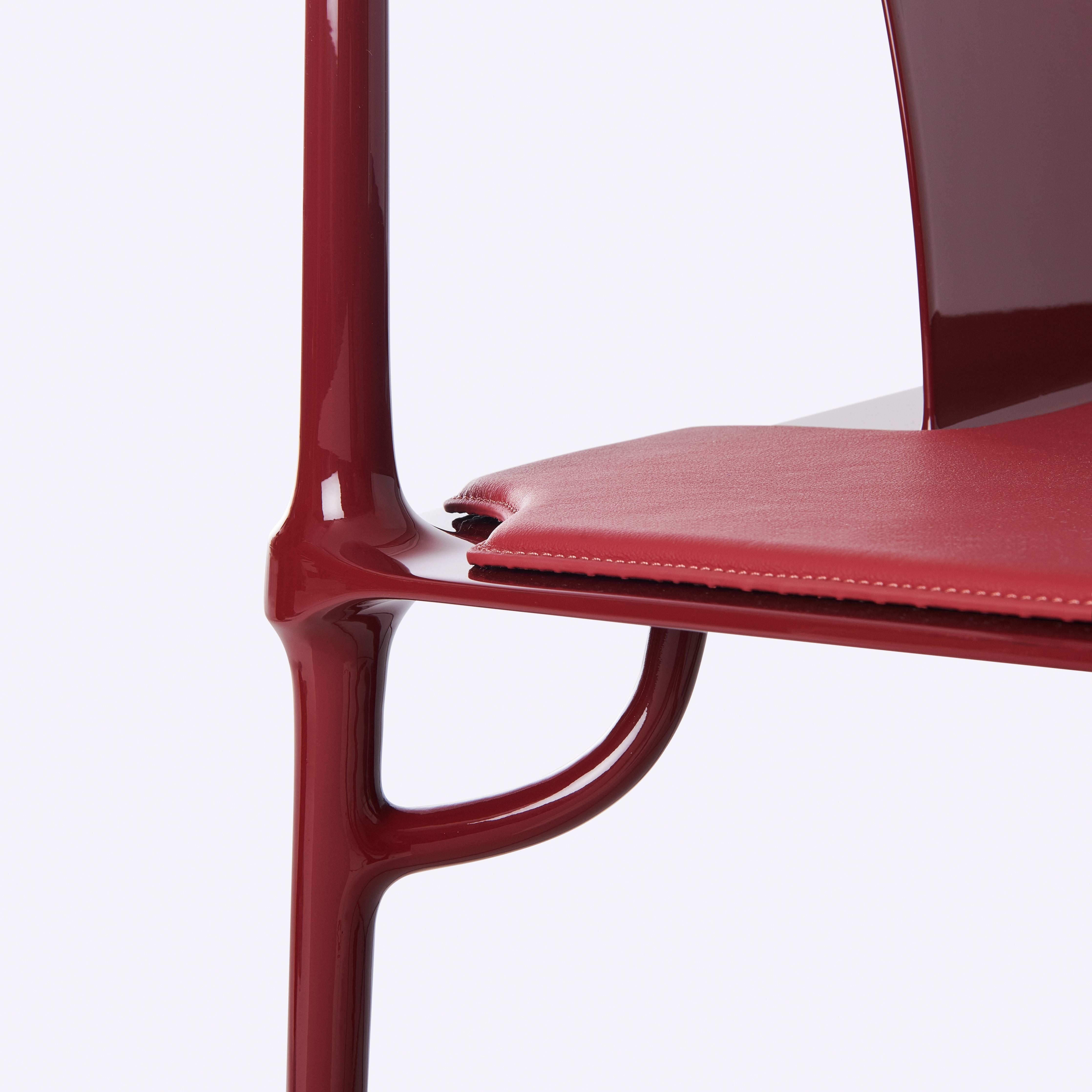 Da Tian Di Collection Carbon Fiber Large Arm Chair, Shangxia Red