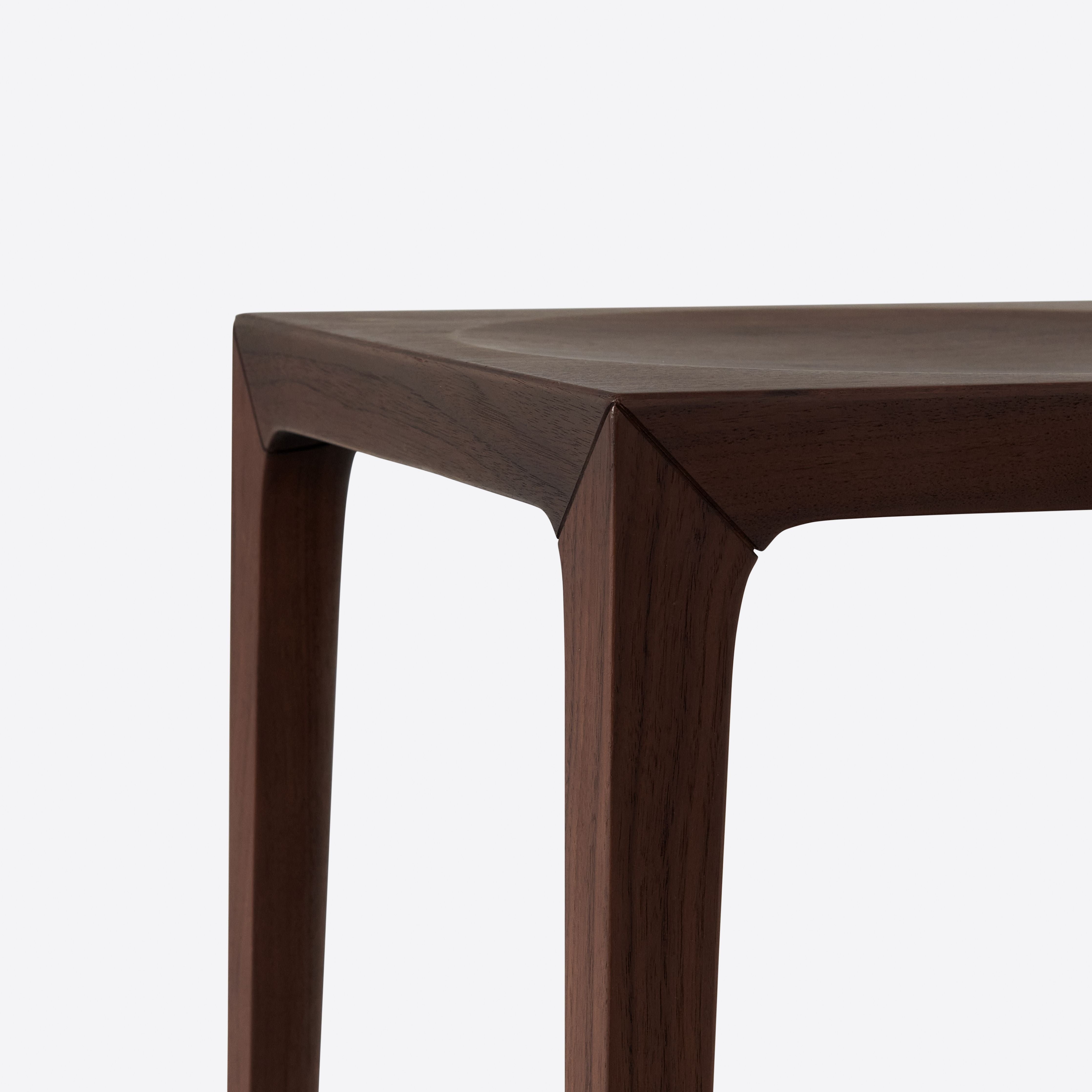 Da Tian Di Collection Black Walnut Stool in Matte Finish