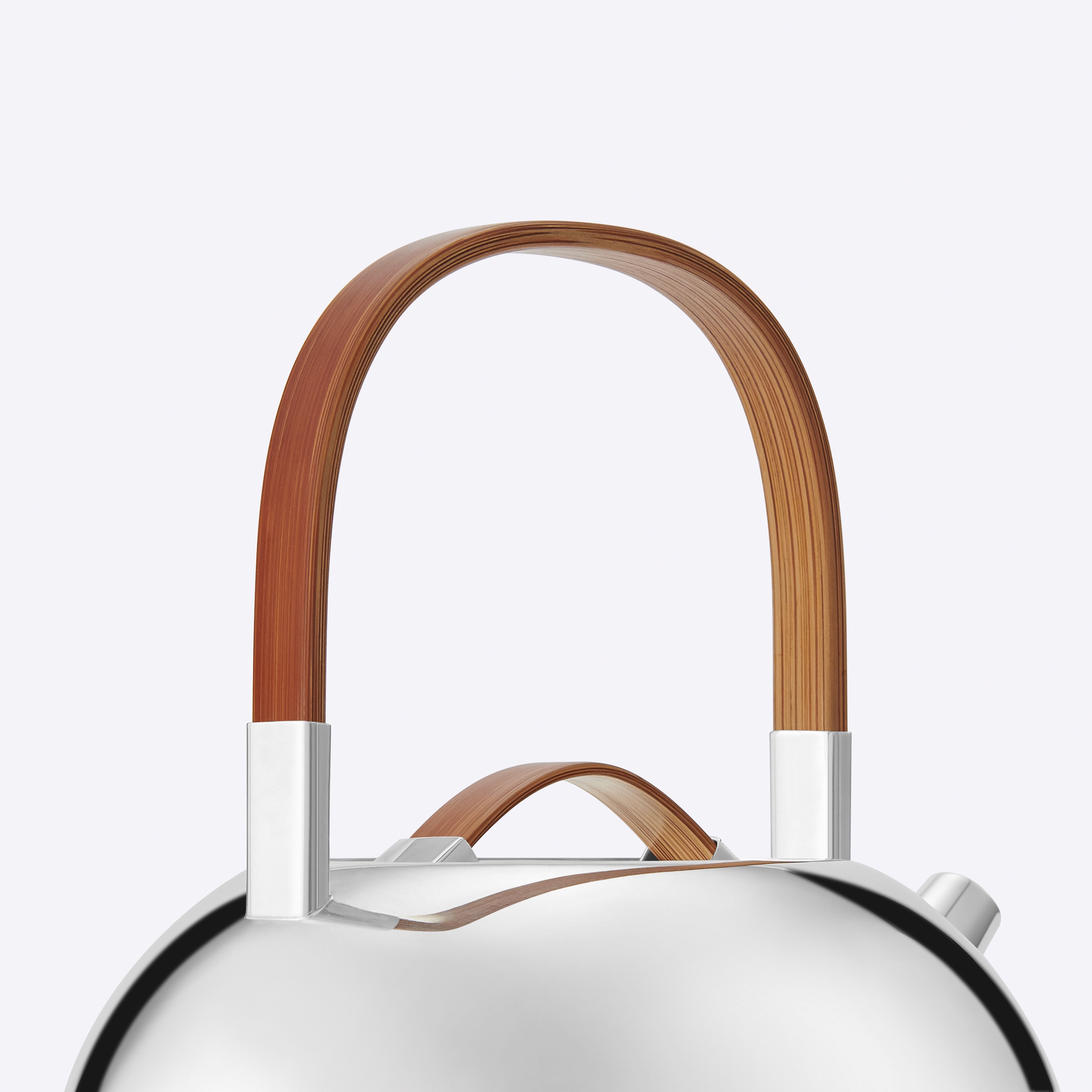 Bamboo and Silver Teakettle